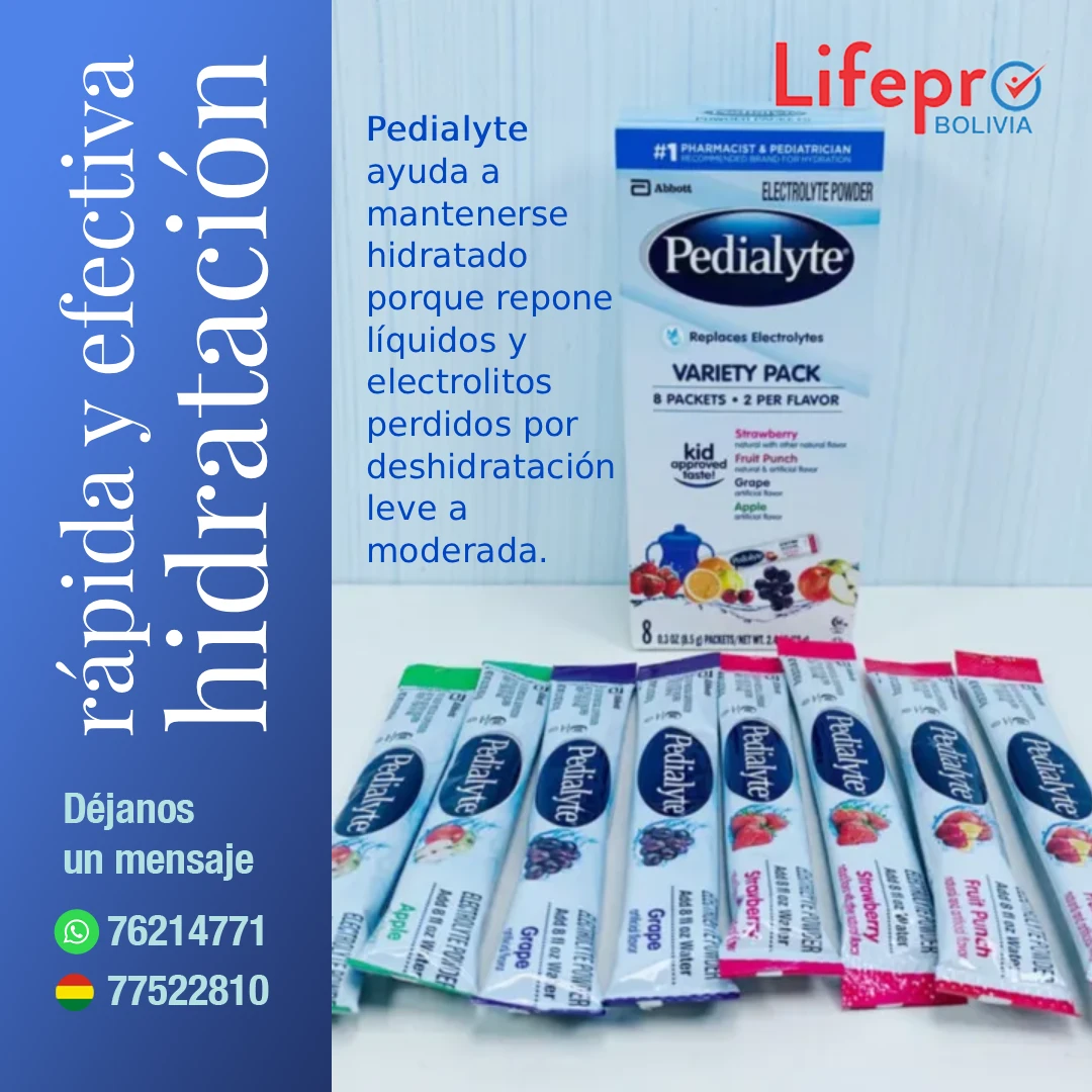 Pedialyte - paquete 8 sobres 2 por cada sabor - Imagen 3