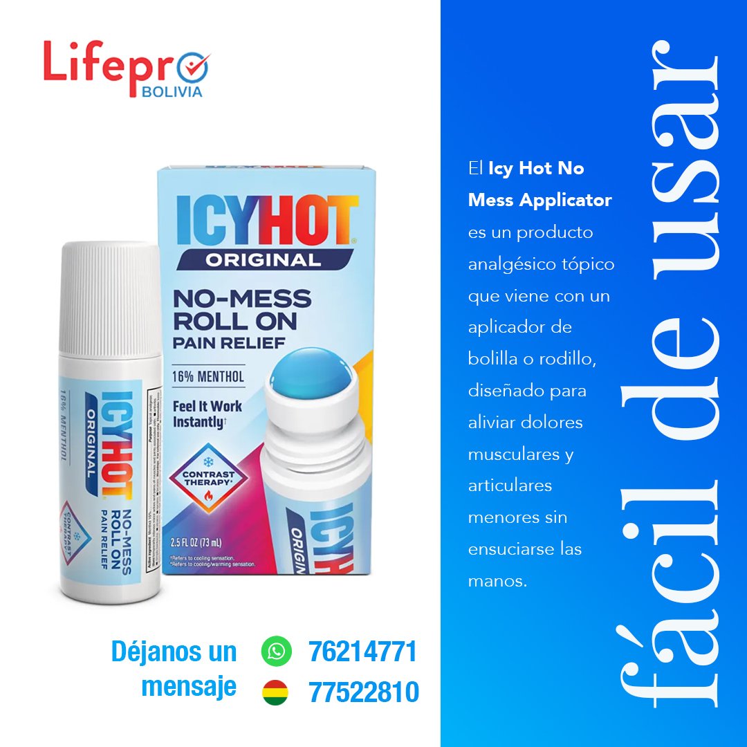 Icy Hot No Mess Roll-On - Imagen 3